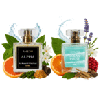 AM&PM Mini Perfume Combo – Alpha & Ocean Pulse | Unisex Fresh Marine & Spicy Woody Fragrances | Travel-Friendly Gift Set | 2 x 50 ml Spray Bottles